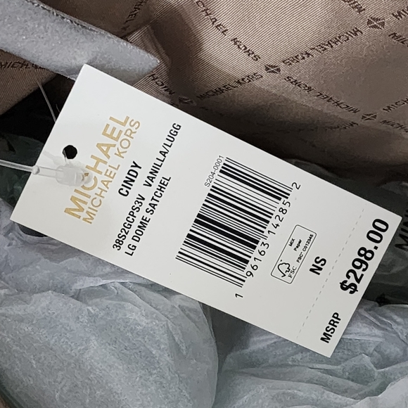 Michael Kors Cindy Logo Floral Large Satchel - Picture 7 of 10